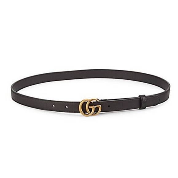Gucci Accessories - Gucci Marmont Leather Logo Belt